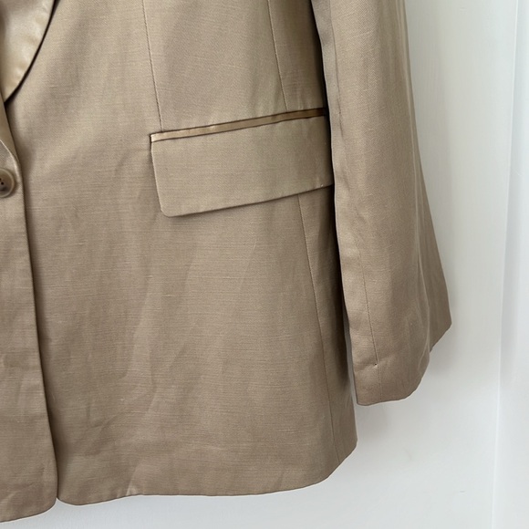 NWT BANANA REPUBLIC MAVERICK TAN TUXEDO BLAZER JACKET Size 14 TALL - Picture 9 of 14